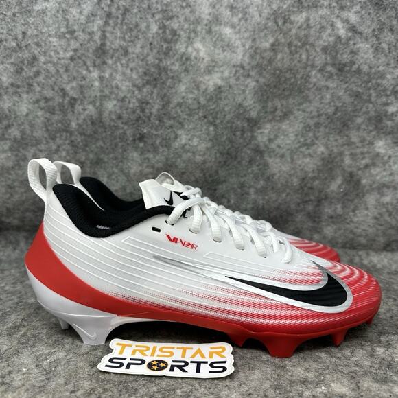 Nike Vapor Speed 3 Football Cleats Mens Size 7.5 White University Red FB3303-102 - Picture 3 of 8